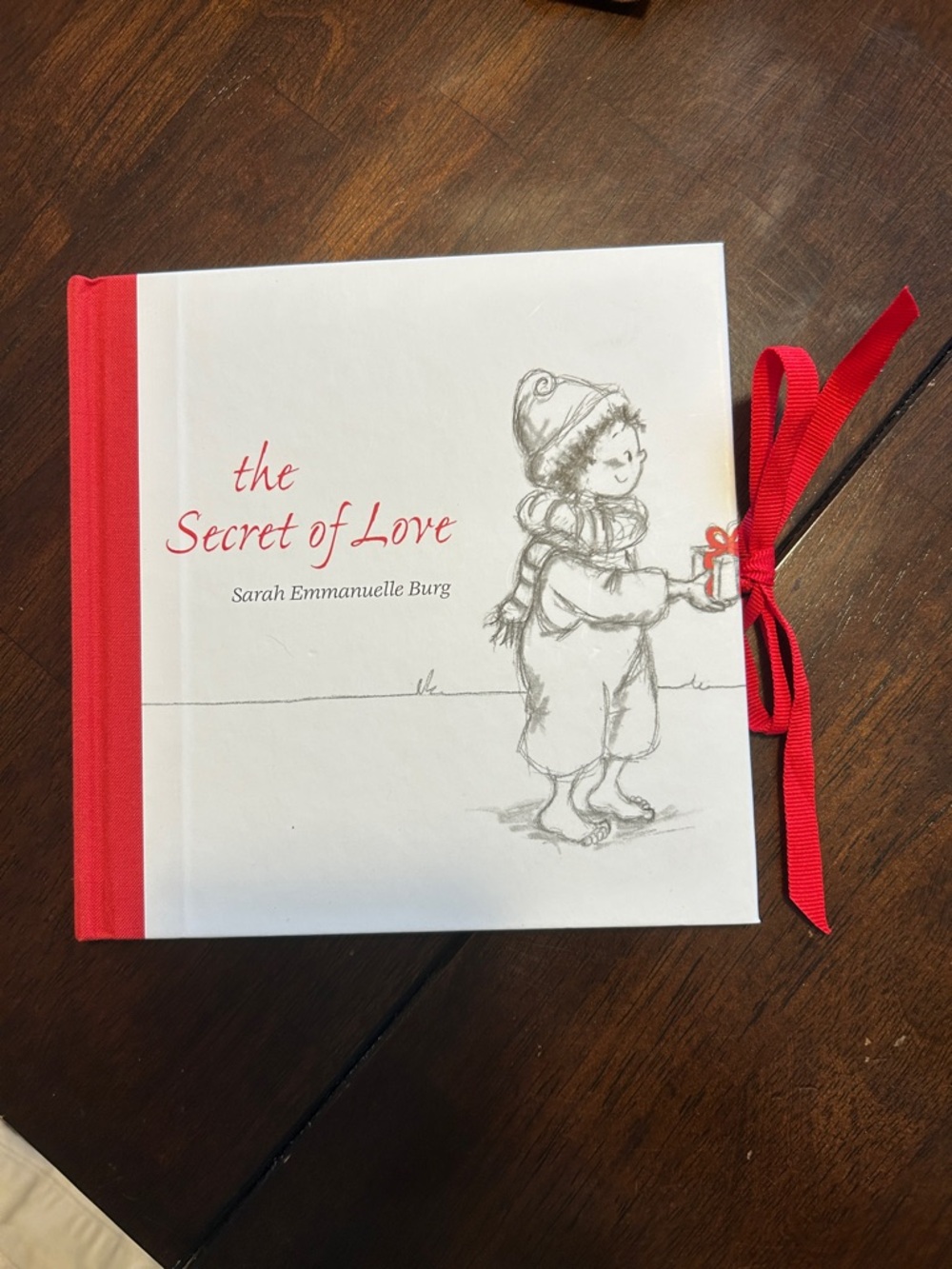 The Secret of Love Hardcover Ribbon Book - Red & White